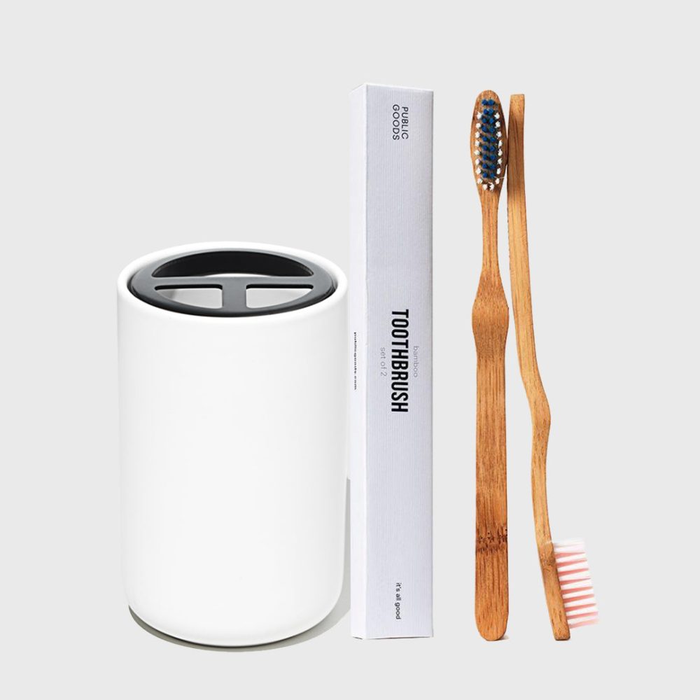 Pair of Bamboo Toothbrushes