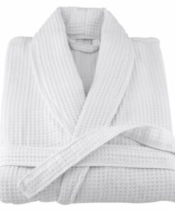 White Waffle Terry Turkish Cotton Bathrobe