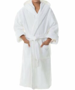 Hooded Cotton Terry Kids Luxury White Robe