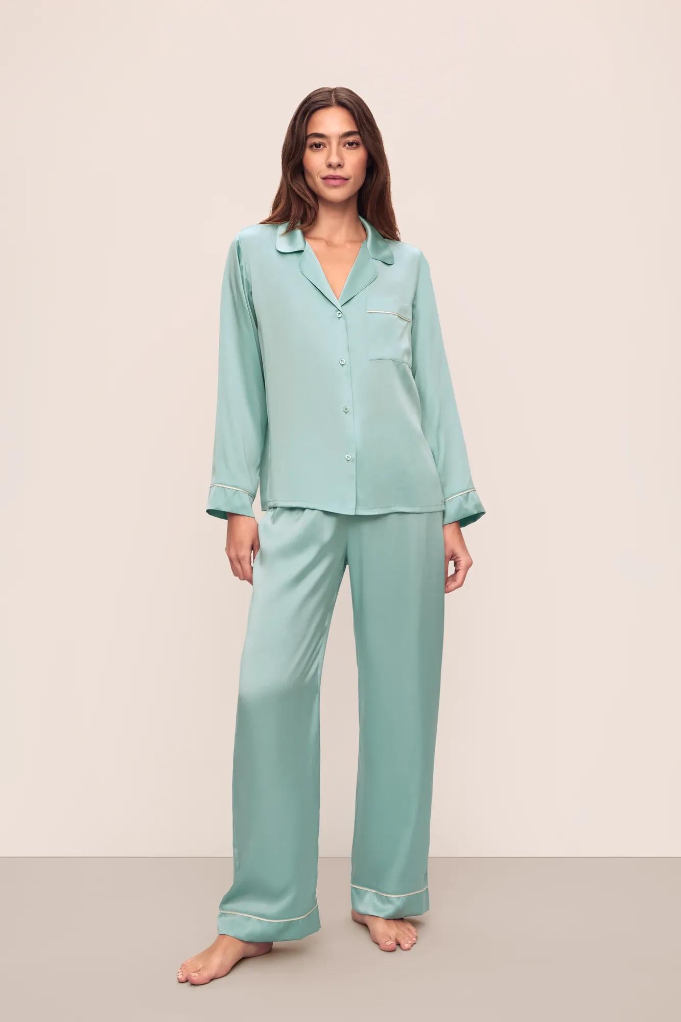 Inez Washable Silk Long PJ Set #9