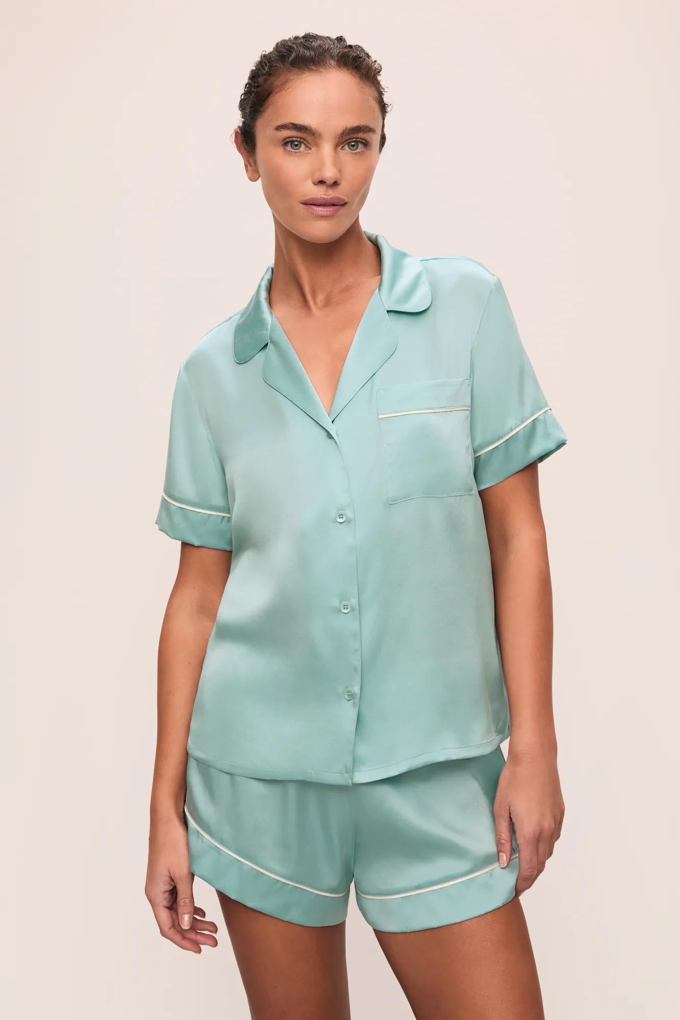 Inez Washable Silk Short PJ Set #12