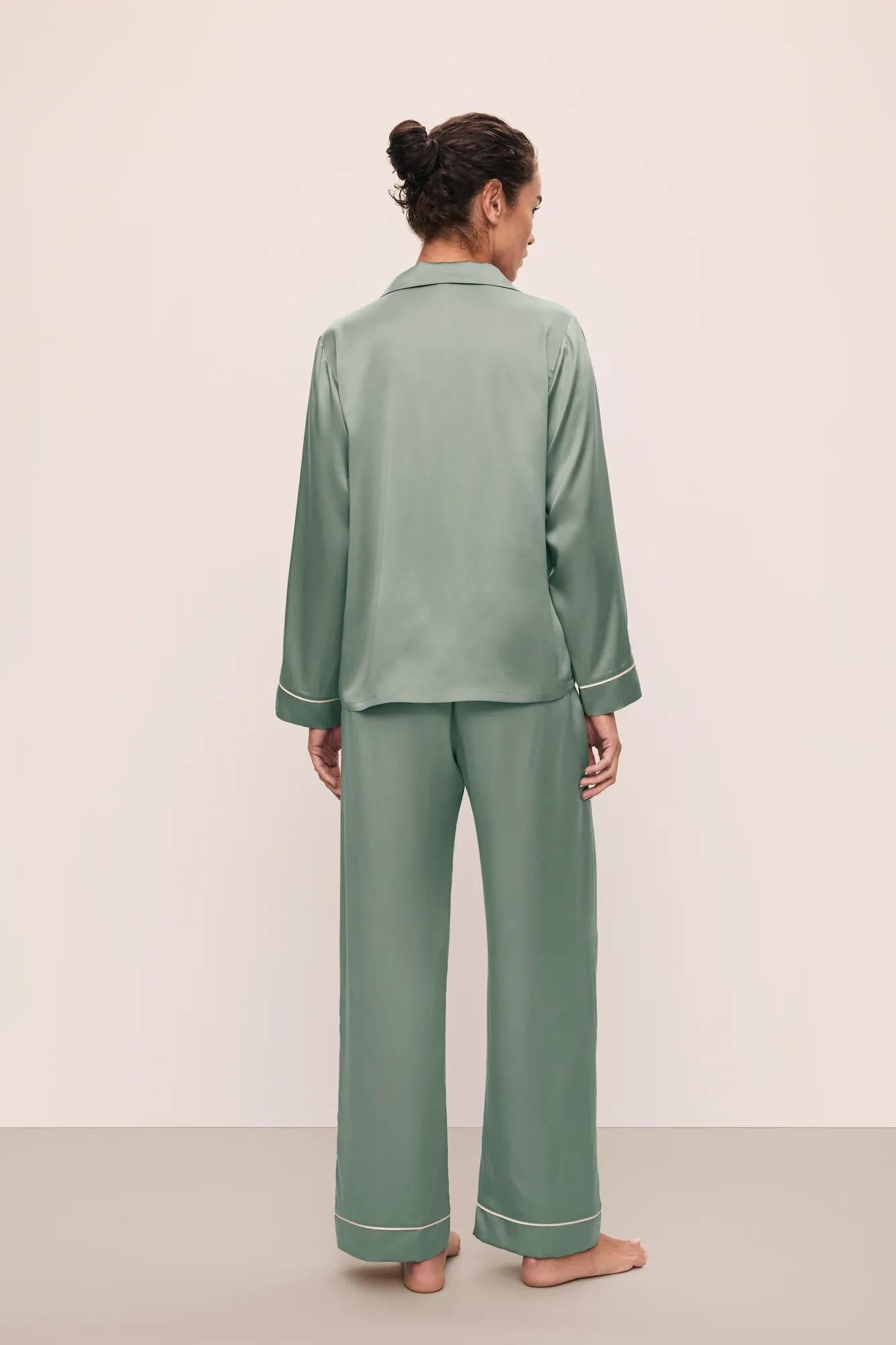 Inez Washable Silk Long PJ Set #11