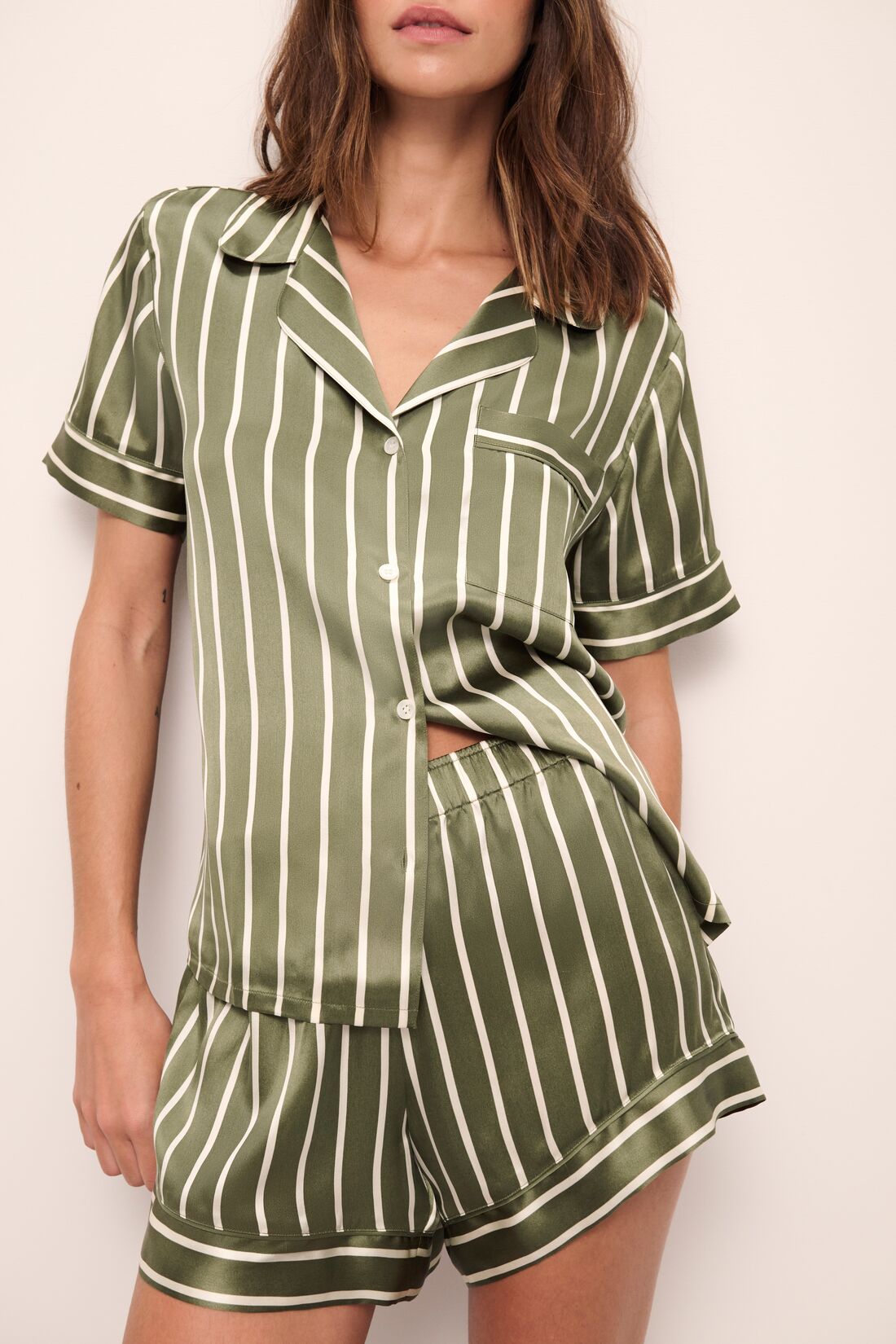 Inez Washable Silk Printed Short PJ Set #9