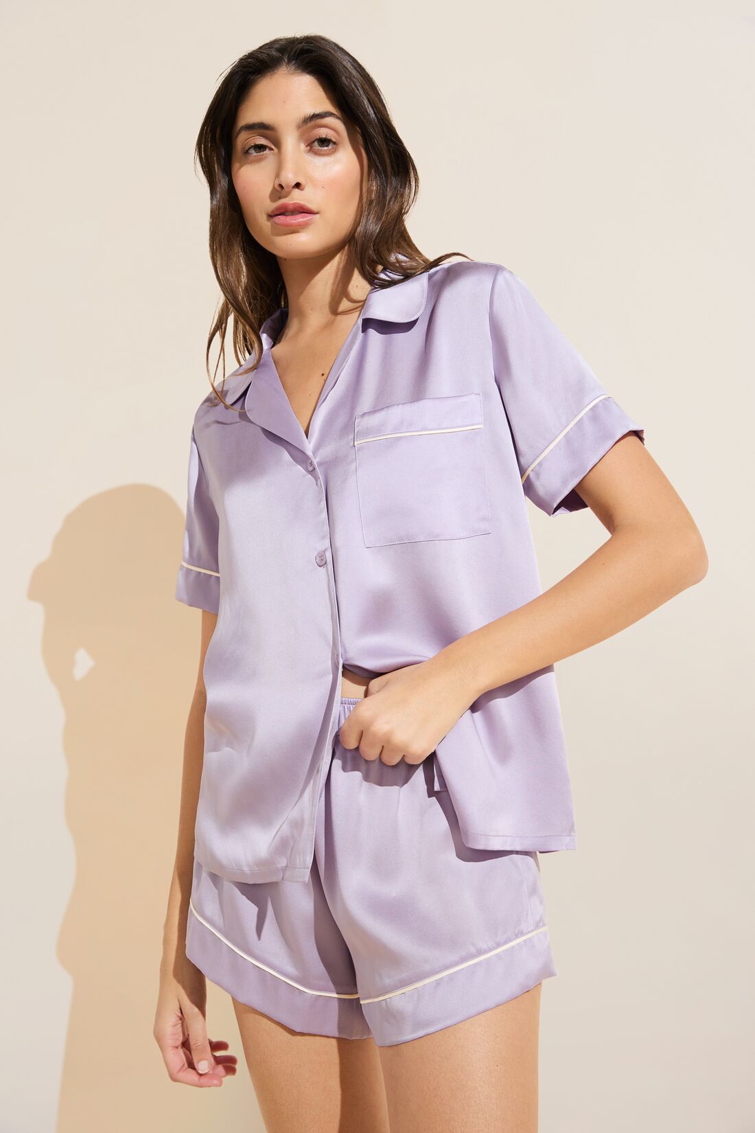Inez Washable Silk Short PJ Set #10