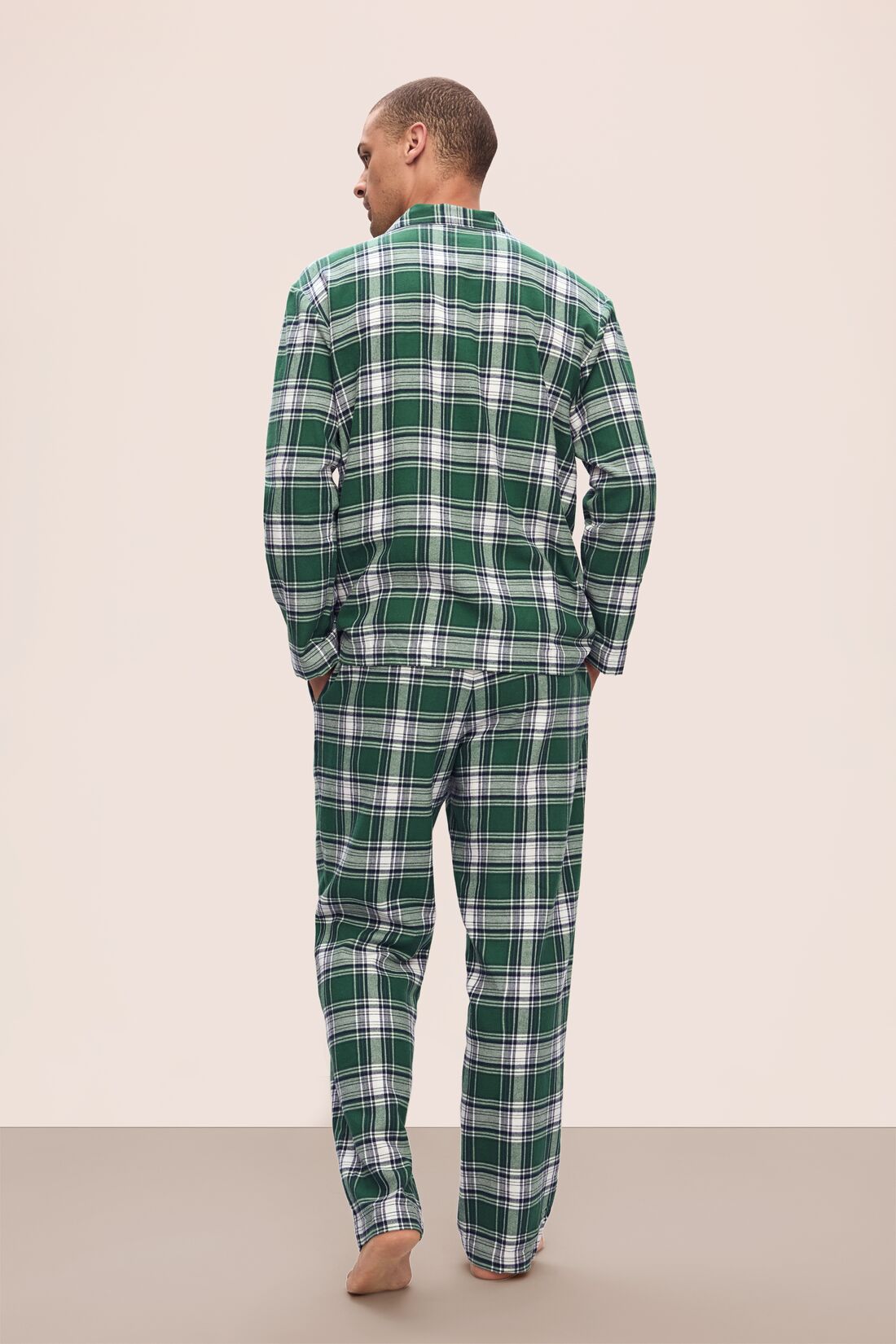 Men's Flannel Long PJ Set