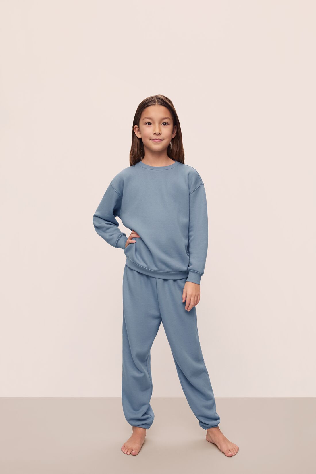 Kid's French Terry Sweatshirt and Jogger Set - 2