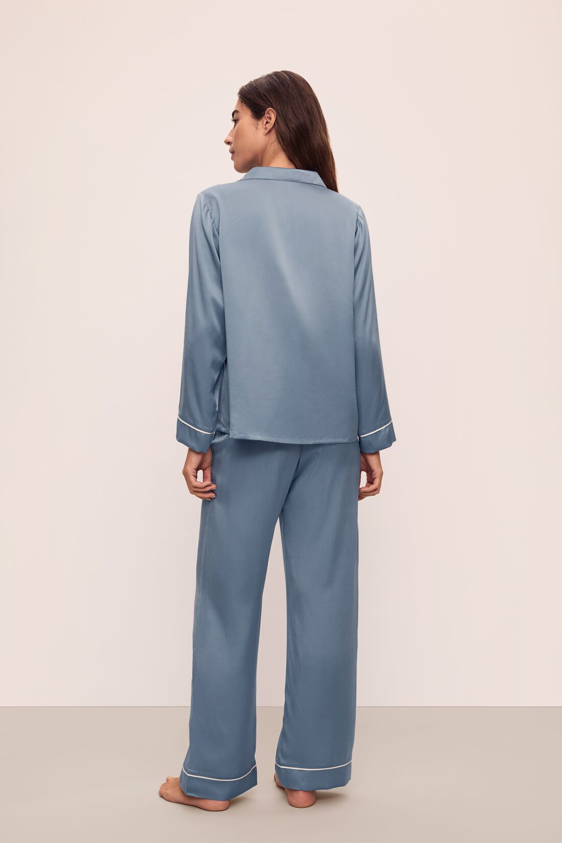 Inez Washable Silk Long PJ Set #10