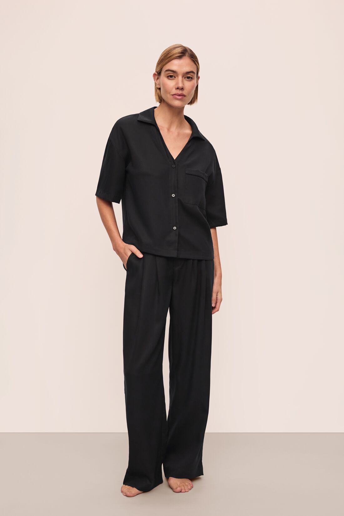 Tencel Woven Relaxed Trouser - X-Small
