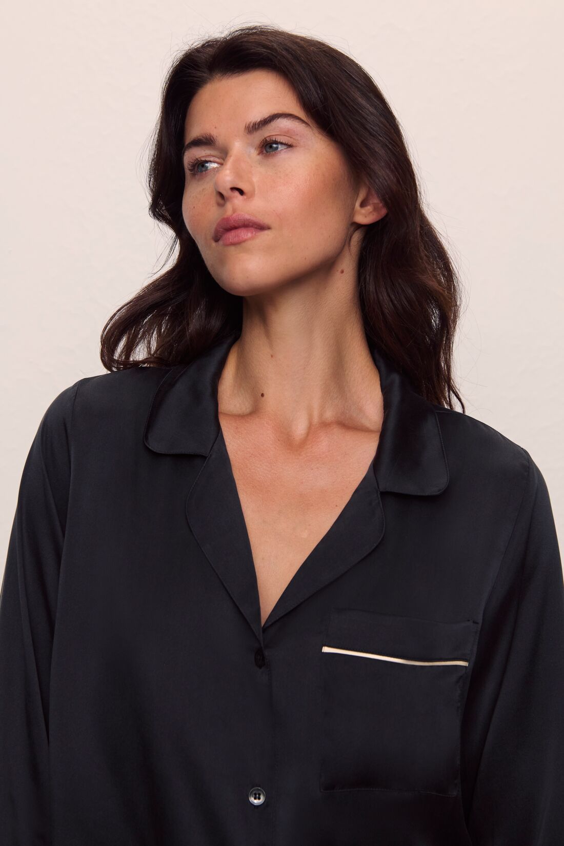 Inez Washable Silk Long PJ Set #5