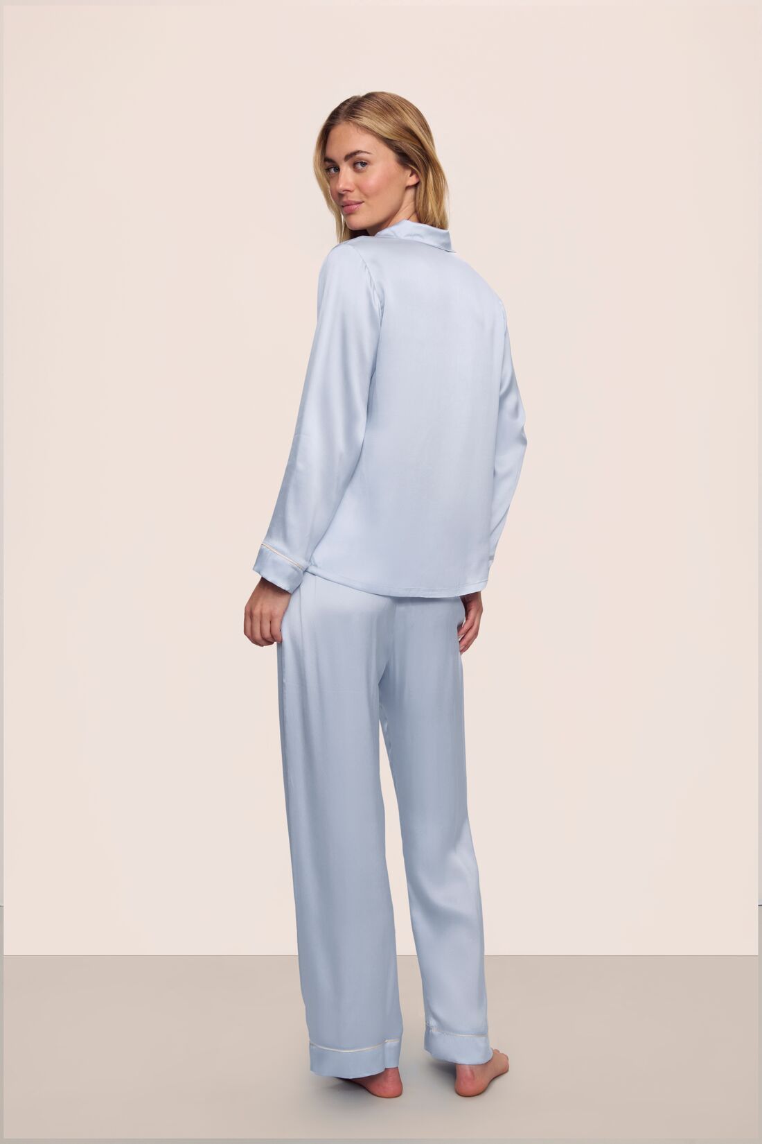 Inez Washable Silk Long PJ Set #3