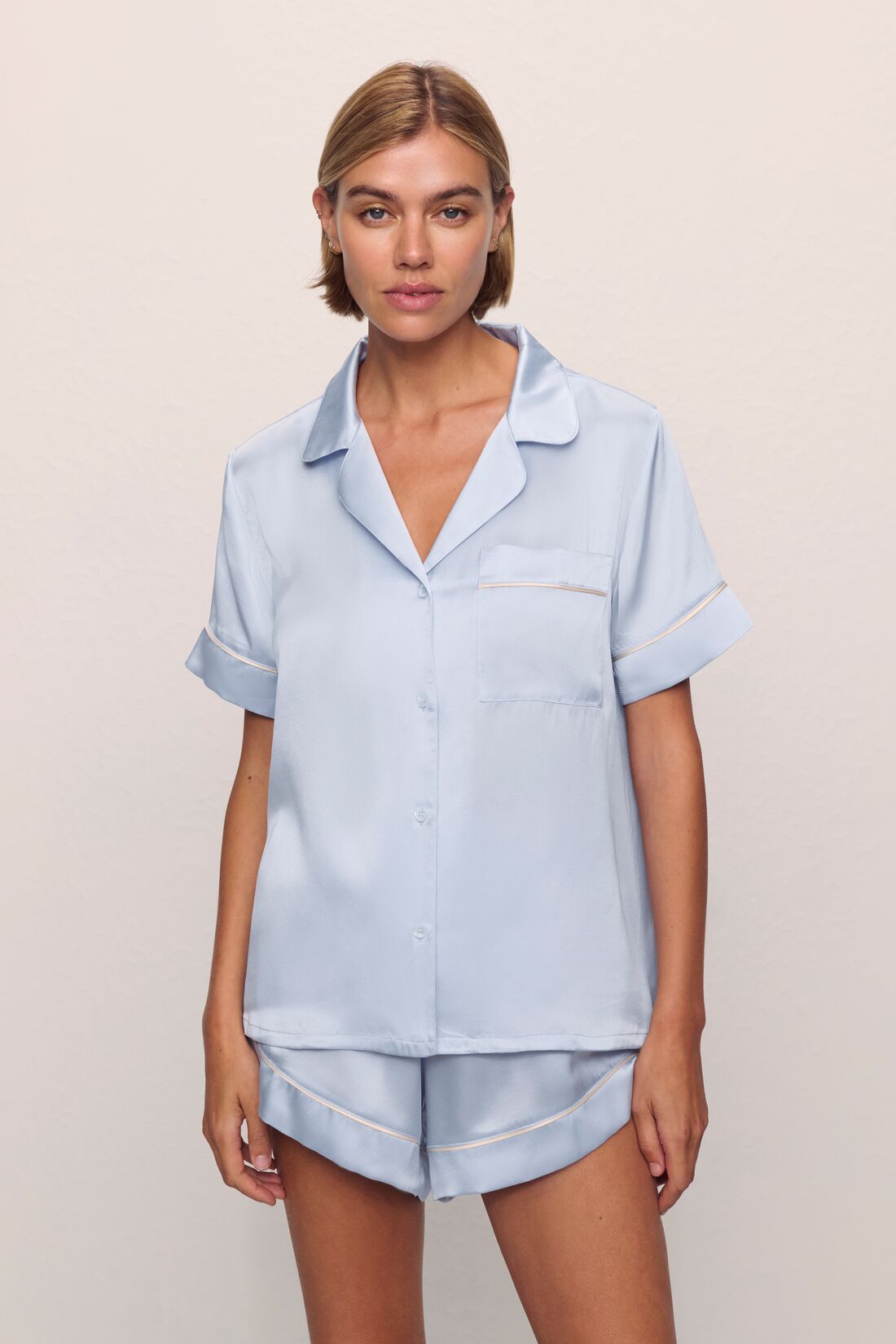 Inez Washable Silk Short PJ Set #3