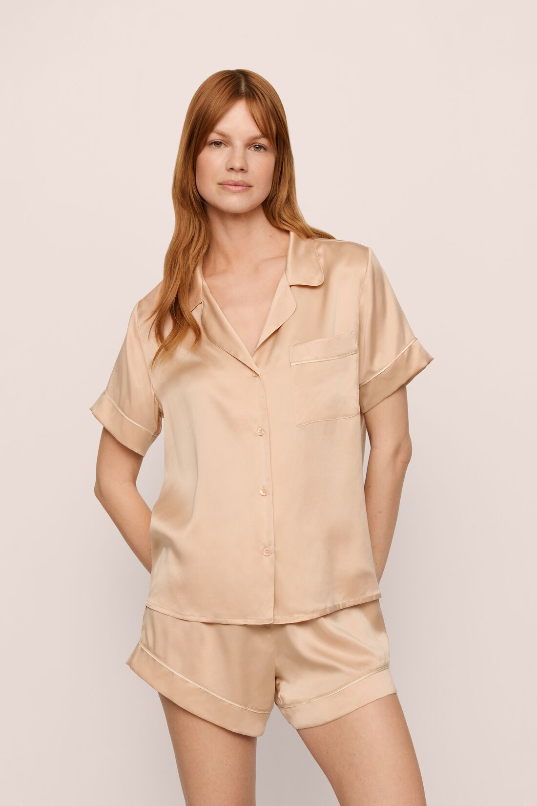 Inez Washable Silk Short PJ Set - X-Small