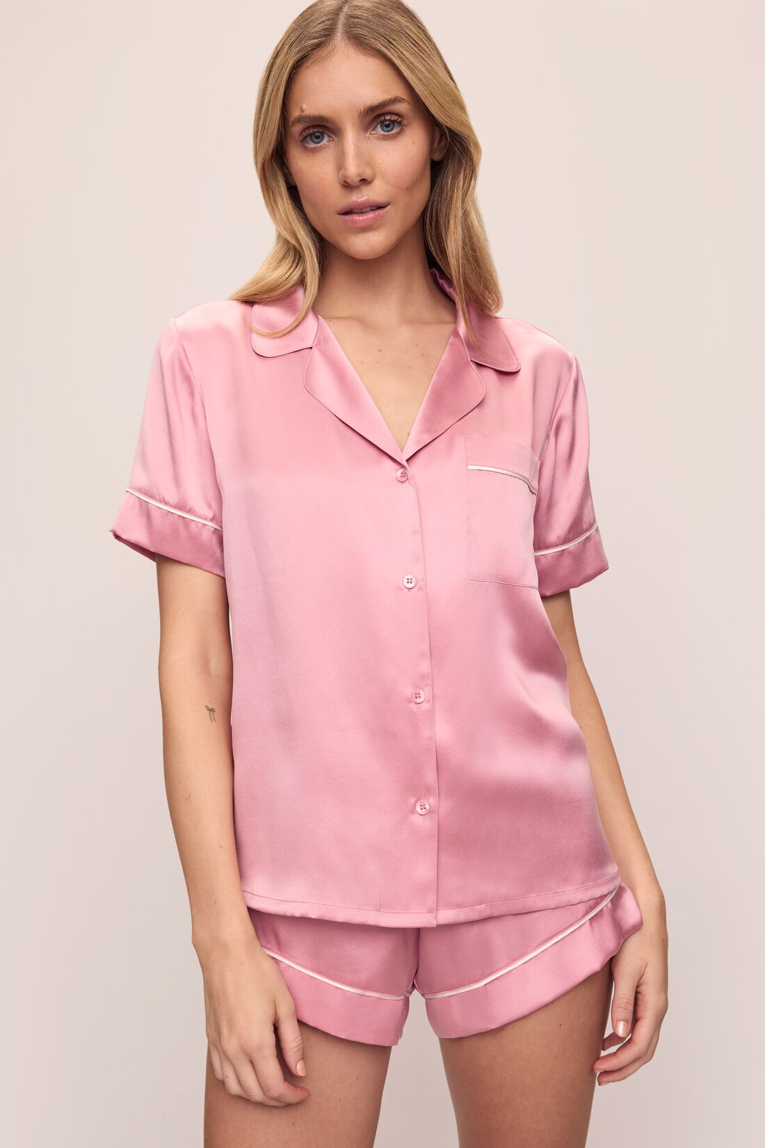 Inez Washable Silk Short PJ Set #11