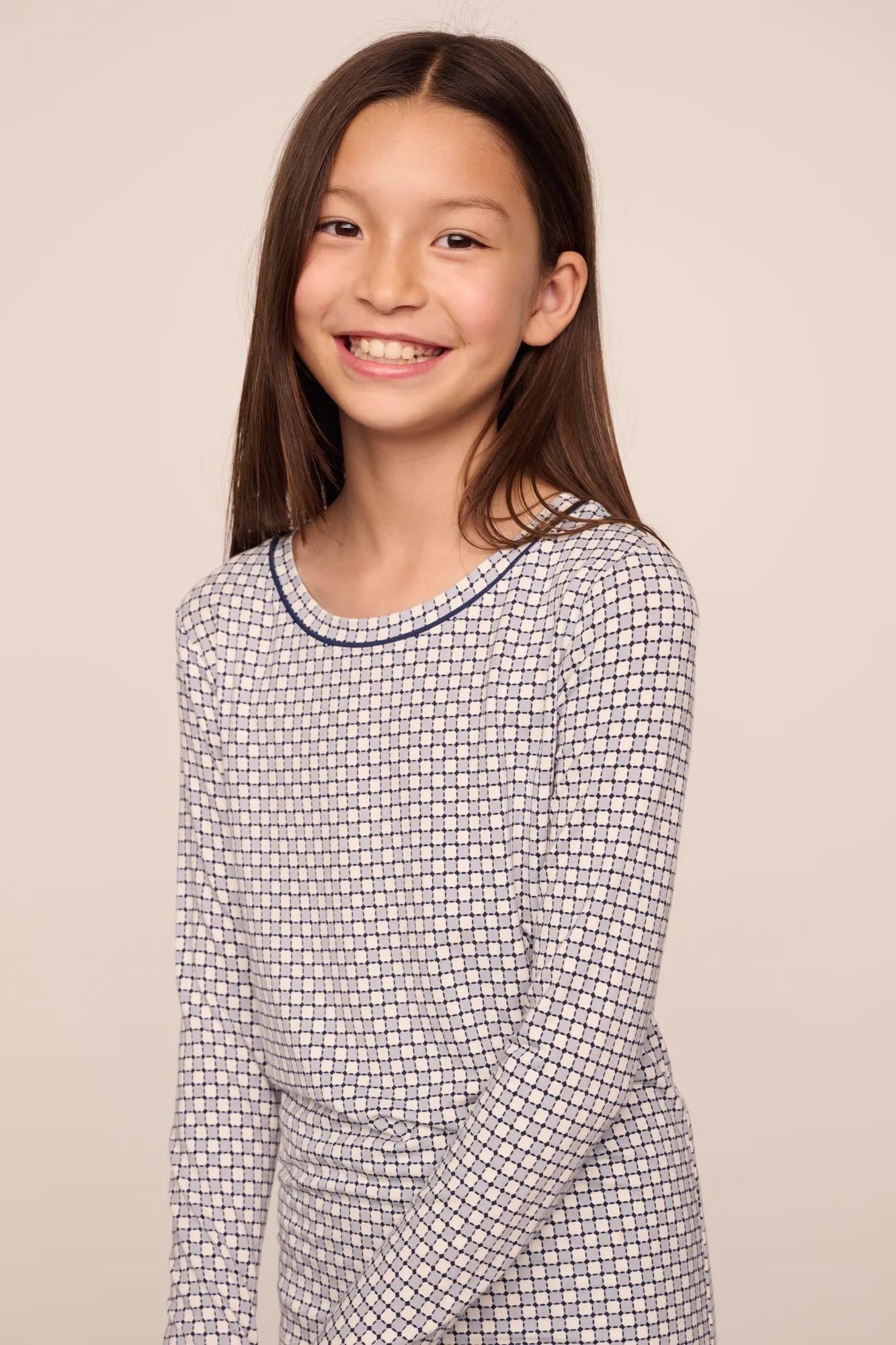 Kids Printed TENCEL™ Modal Unisex Long PJ Set #6