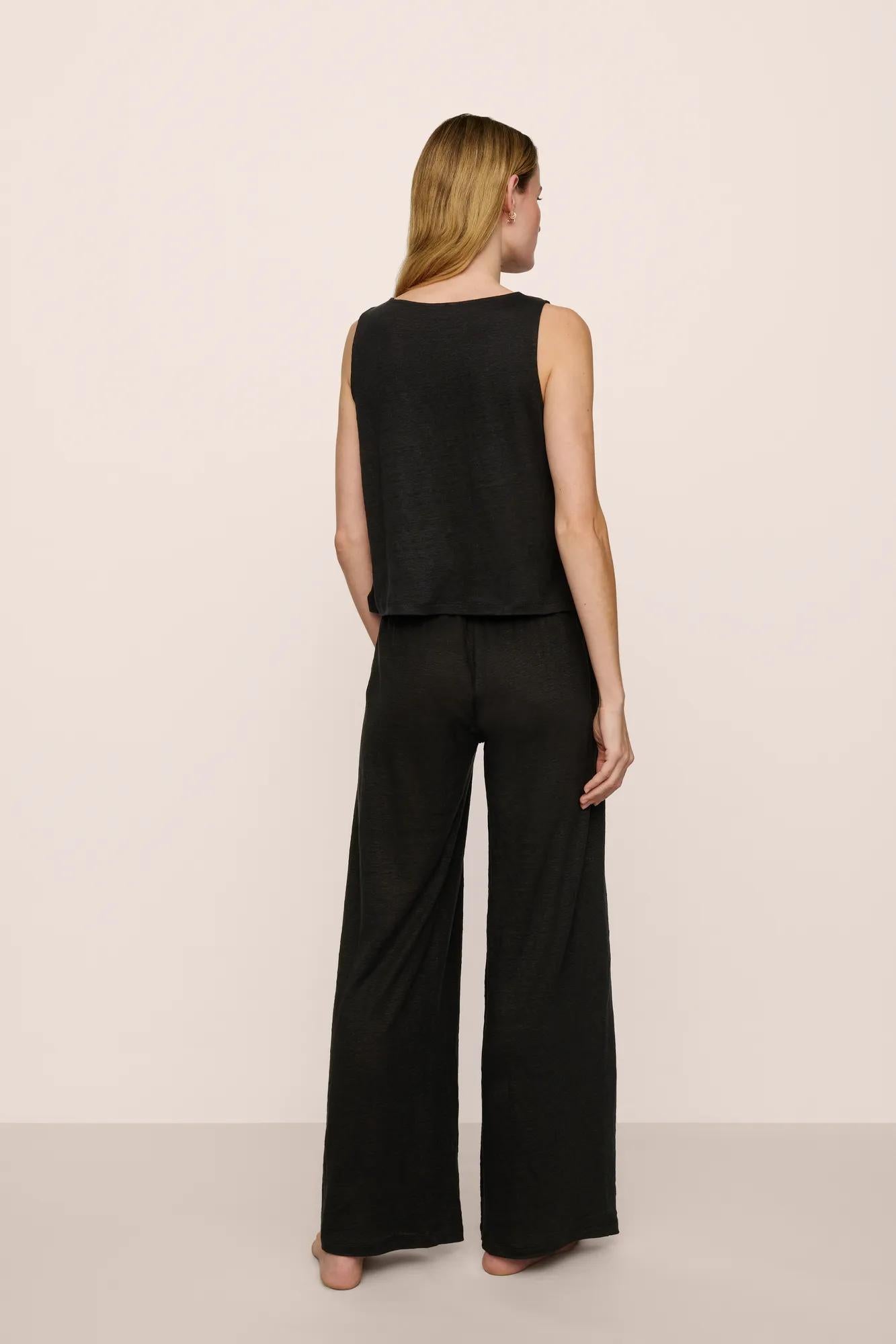 Organic Linen Knit High Waisted Pant