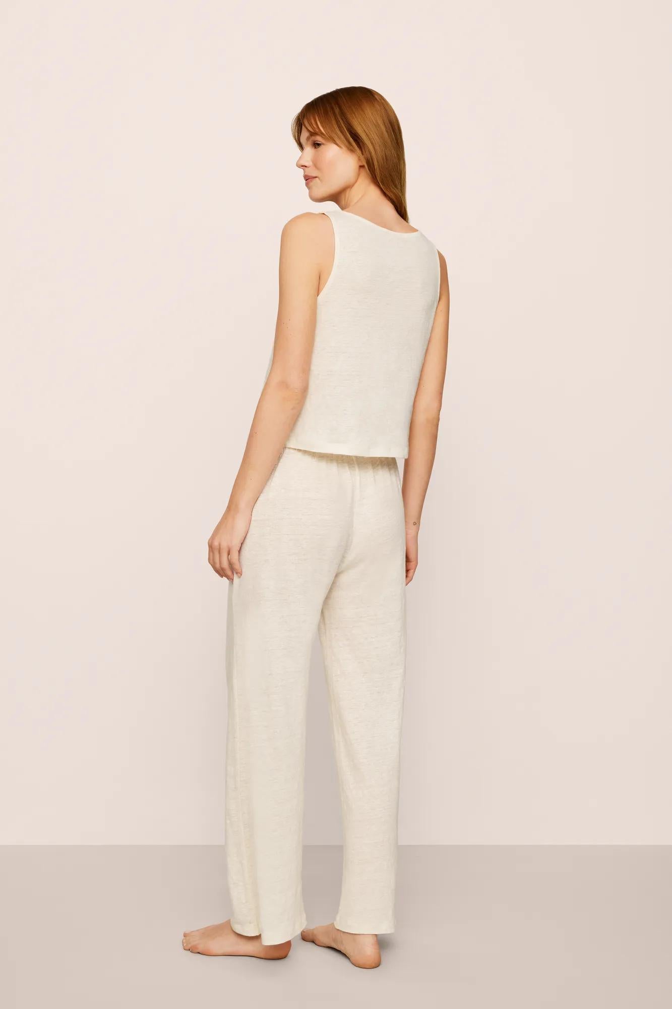 Organic Linen Knit High Waisted Pant - X-Small
